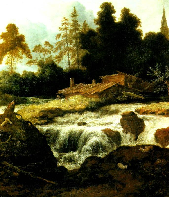 allart van everdingen landskap med vattenfall Norge oil painting art